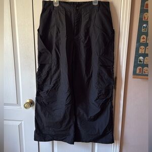 HALARA Wide Leg Black Cargo Pants
